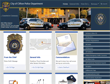 Tablet Screenshot of cliftonpolice.org